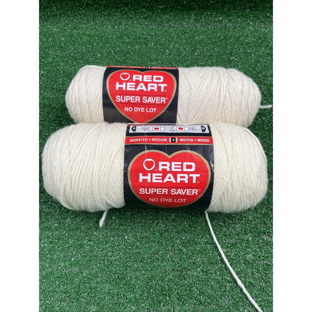 Red Heart Super Saver Aran Yarn 7 oz  364 Yds 2 Skeins New